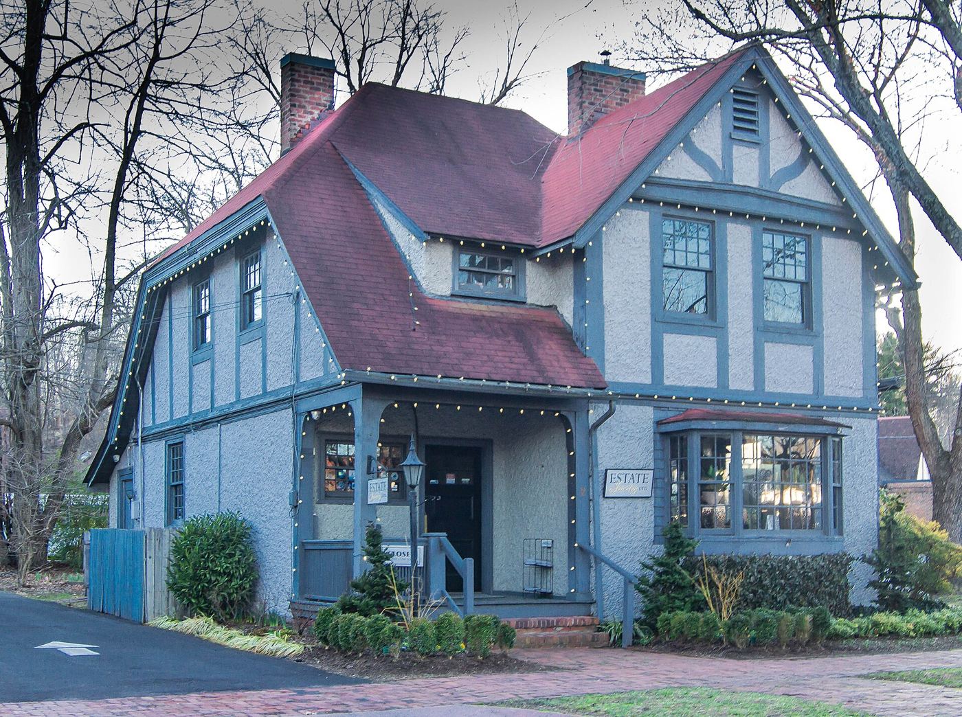 Historic cottages and shops in Biltmore Village, Asheville