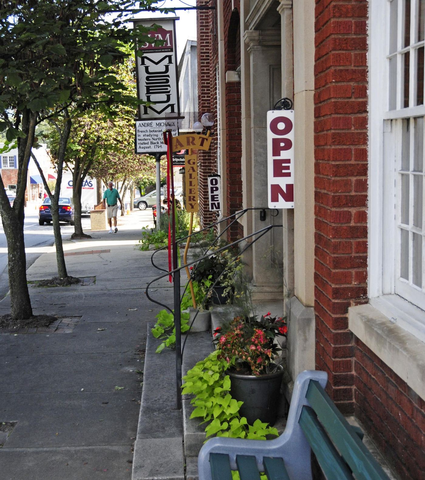 Downtown Black Mountain, North Carolina, a walkable small-town main street